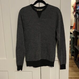 Goodthreads 100% Wool Men's Charcoal and Black Crewneck Sweater